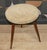 Mid-Century Modern 1950s Tacke Stool, Round, Wood, 3 Legs, Beige For Sale - Image 3 of 7