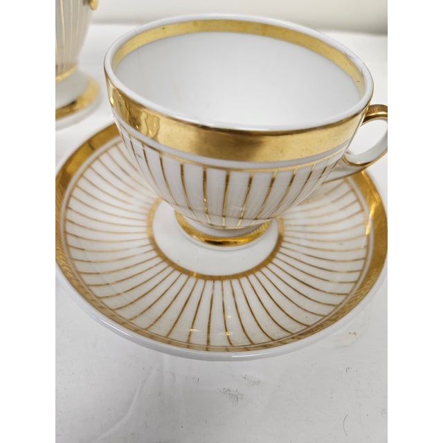 Early 19th Century Stunning Empire Gold and White Old Paris Coffee Set For Sale - Image 5 of 5