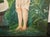 Wood Vintage G. Kraft Oil Painting of a Woman With a Bird - Titled “Fantasy” For Sale - Image 7 of 13