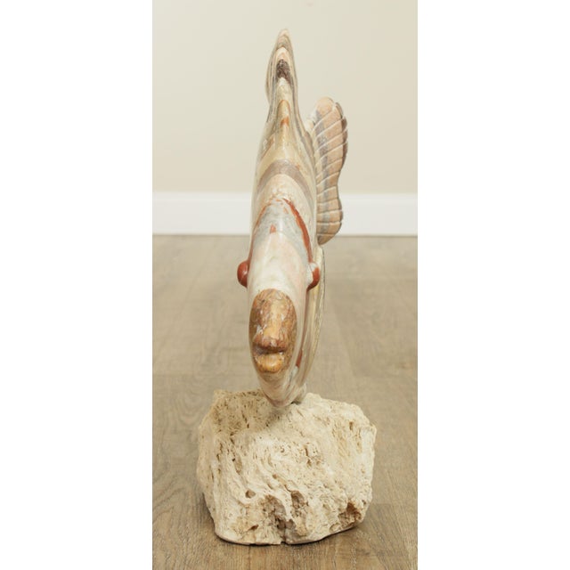 Richard H. Bailey Carved Marble Fish Sculpture Chairish