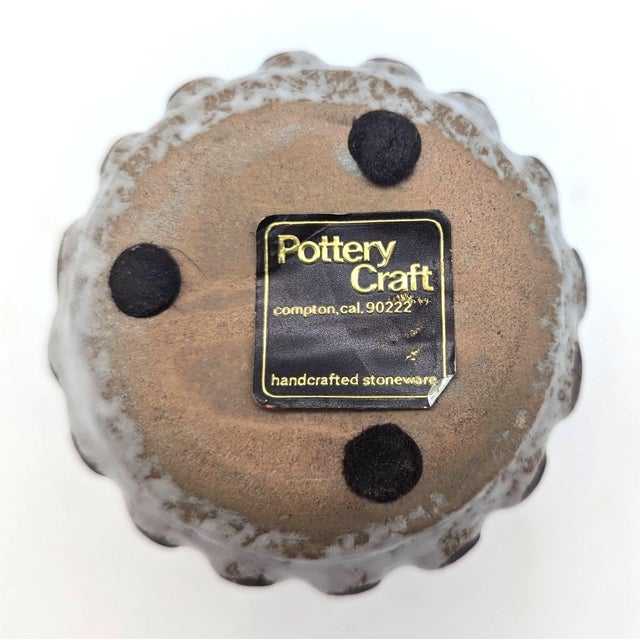 1970s Pottery Craft Glazed Stoneware Bud Vase For Sale - Image 9 of 10