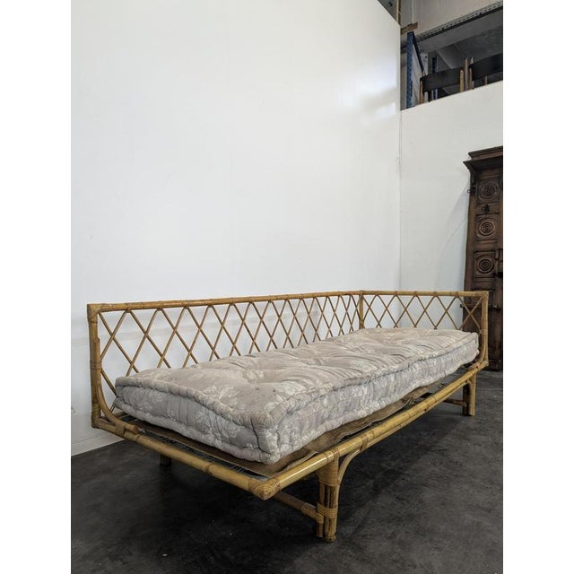 Daybed in Bamboo and Rattan For Sale - Image 3 of 10