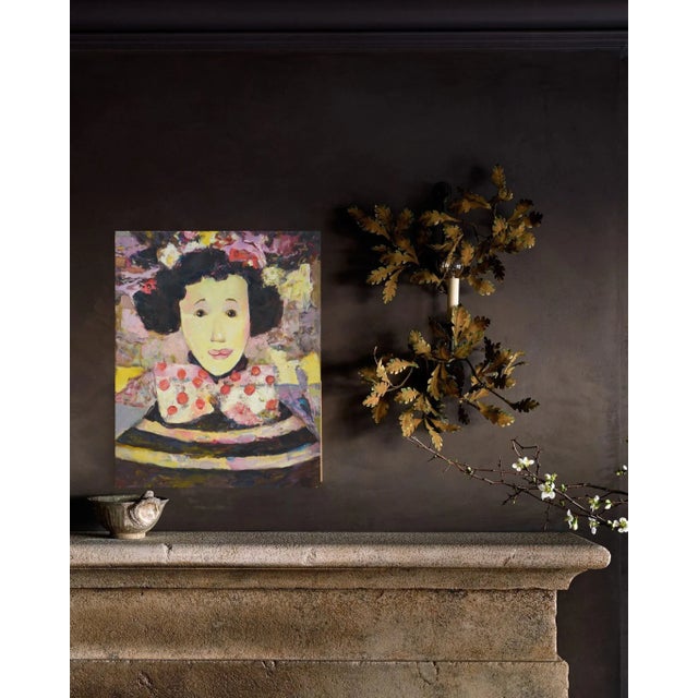 Black Girl With a Bow.Modern Original Painting. For Sale - Image 8 of 11