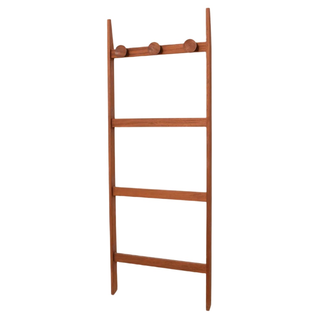 Mid-CenturyScandinavian Modern Light Brown Teak Coat Rack | Chairish