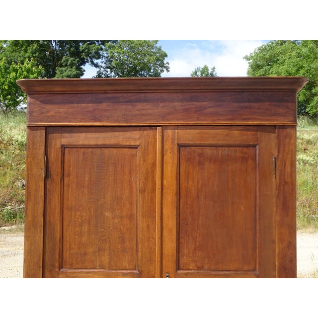 Large Parisian Oak Wardrobe For Sale - Image 3 of 18
