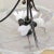 Iridescent Glass Flower Pendant Light | Wrought Iron Detail For Sale In Fayetteville, AR - Image 6 of 11