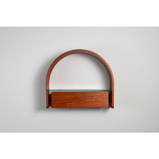 Mid-Century Modern Domus Wall Console with Lighting and Glass, 1960s For Sale - Image 3 of 16