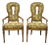 Vintage Hollywood Regency Keyhole Back Fireside Lounge Arm Chairs - A Pair For Sale