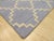 Contemporary 5x8 Blue Flat Weave Wool Stepped Diamond Lattice Geometric Modern Carpet Rug For Sale - Image 3 of 6