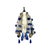 Gorgeous handmade shawl or chamula of grey wool and vibrant blue silk blend pompoms and tassels. Worn by women in the...