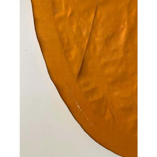 Orange Oval Painting, Modern Oil and Wax on Linen, 2023, Signed Steve Riedell For Sale - Image 4 of 6
