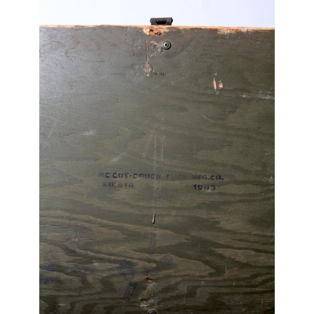Wwii Military Storage Wooden Crate Trunk For Sale - Image 15 of 16