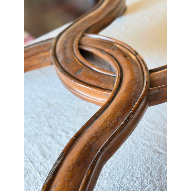 Brown French 18th C. Charles II Style Barley Twist Spanish Revival Side Table With One Drawer Solid Walnut Wood in Style of Theodore Alexander / Eddie Bauer For Sale - Image 8 of 12