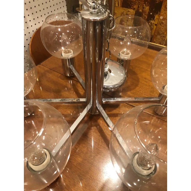 1960s Mid-Century Modern Chrome Sputnik Style Chandelier For Sale - Image 11 of 11