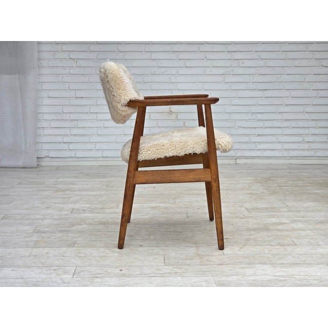 Høng Stolefabrik Danish Sheepskin Model 43 Armchair from Erik Kirkegaard, 1960s For Sale - Image 4 of 12
