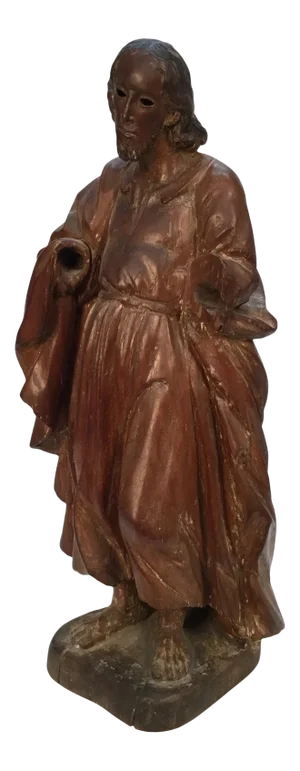 18th Century Carved Statue of Saint