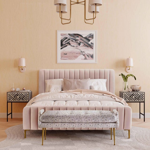 Angela Blush Queen Bed For Sale In Los Angeles - Image 6 of 8
