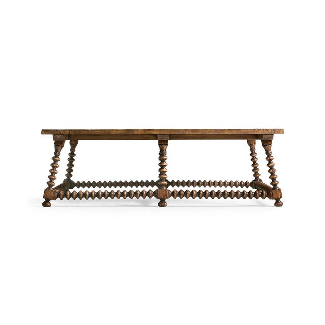 Rustic Bobbin-Turned Rustic Cocktail Table For Sale - Image 3 of 9