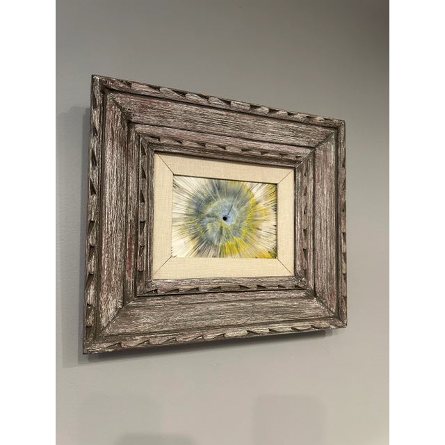 Abstract Vintage Framed Mid-Century Abstract Eye Painting For Sale - Image 3 of 9