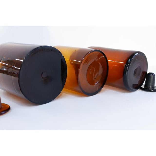 Large Danish Pharmacy Glass Bottles, 1900s, Set of 3 For Sale - Image 12 of 18