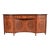 John Widdicomb Neoclassical Mahogany and Burl Wood Sideboard Credenza or Bar Cabinet, Newly Refinished For Sale
