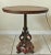 Chestnut Antique Cherub Putti Figural Carved Mahogany Wood Pedestal Accent Table For Sale - Image 8 of 11