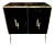 Early 21st Century Modern Italian Black Glass and Brass Sideboard For Sale