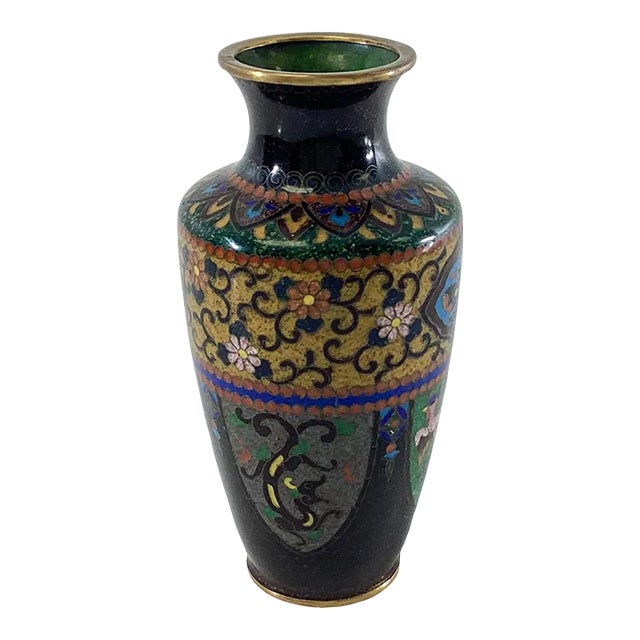 Early 20th Century Japanese Cloisonne Enamel Vase For Sale