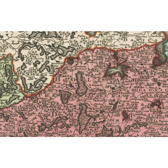 Map of Holstein and Surrounding Duchies by Homann Heirs For Sale - Image 3 of 11