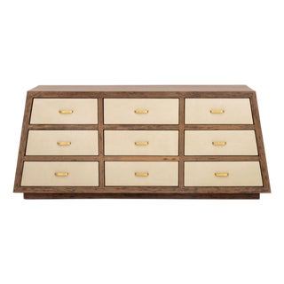 Modern Mahogany Trapezoidal Dresser For Sale