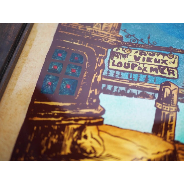 1970s French Au Vieux Loup De Mer Eglomisé Glass Decorative Tray With Pirate Thematic For Sale - Image 9 of 11