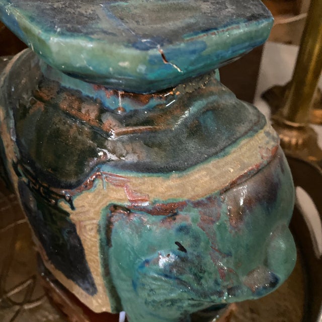 Ceramic Terracotta Elephant Stands Collection - Set of 3 For Sale - Image 7 of 9