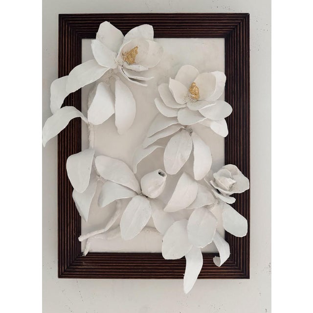 Large Southern Magnolia Branches, Papier-Mâché and Plaster Sculpture For Sale In West Palm - Image 6 of 7