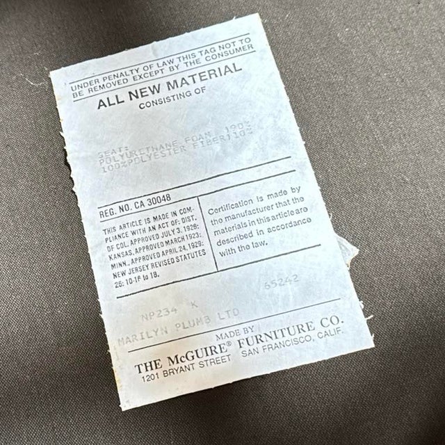 Ecru McGuire Dining Table and 8 Dining Chairs For Sale - Image 8 of 8