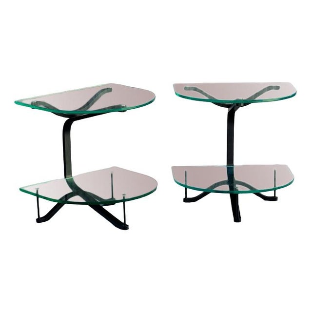 Auxiliary Tables in Glass, Set of 2 For Sale - Image 5 of 5