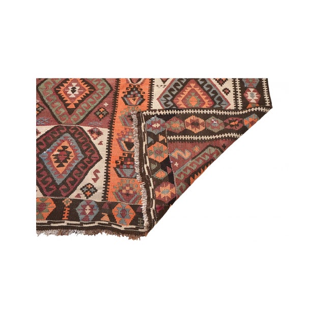 1970s Decorative Vintage Turkish Kars Kilim Rug - 4`0″ X 10`9″ For Sale - Image 5 of 6