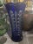 American Vintage Czech-Bohemia Cobalt Cut-To-Clear Crystal Vase For Sale - Image 3 of 7