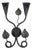 Hand-Forged Wrought Iron Double Wall Sconce Body (Botanical Twin Lily Motif) Artistic Fixture For Sale