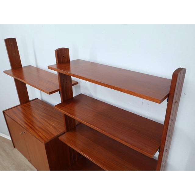 Teak Modular Wall Unit with Drop-Front Bar, 1950s For Sale - Image 12 of 16