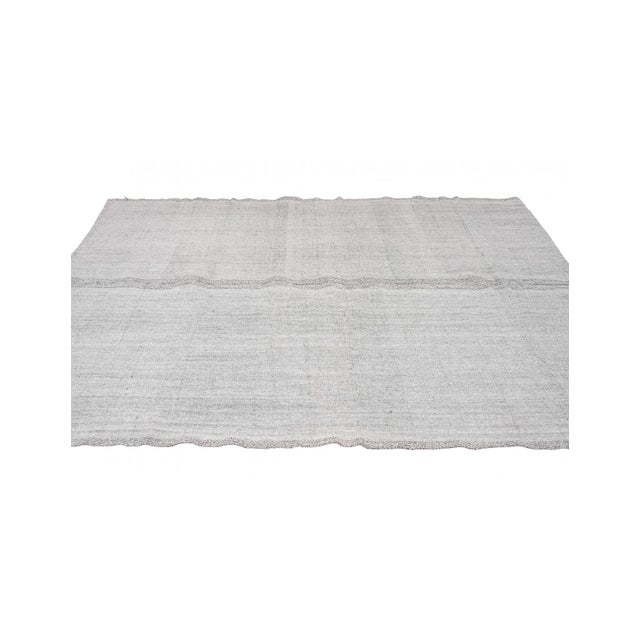 Silver Gray Vintage Kilim Rug - 5`11″ X 8`2″ For Sale - Image 4 of 6