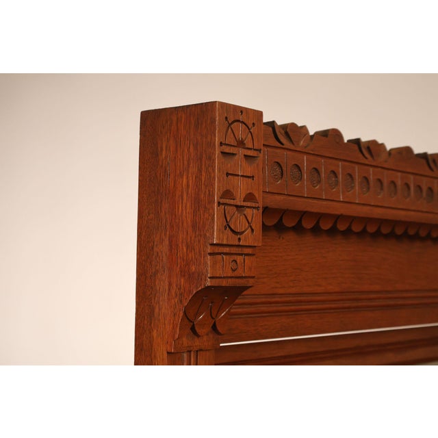 Antique Victorian Eastlake Walnut Marble Top Dresser With Mirror For Sale - Image 15 of 18