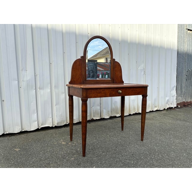 French Art Deco Dressing Table with Mirror, 1920s For Sale - Image 12 of 12