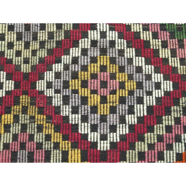 Vintage Turkish Kilim Rug - 75" X 115" For Sale - Image 4 of 12