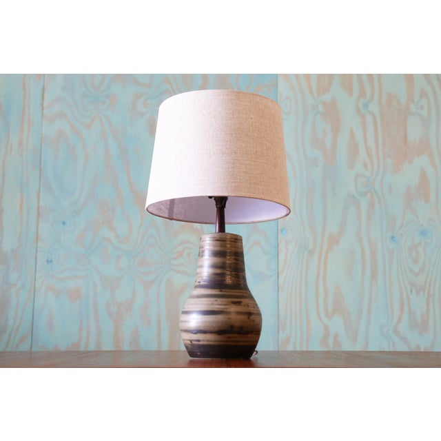1960s Gordon and Jane Martz M120 Lamp for Marshall Studios Green Earth Tones For Sale - Image 9 of 12