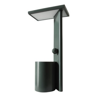 Polyshape Green Aluminium Table Lamp by Ferrerol Babin for Cassina For Sale
