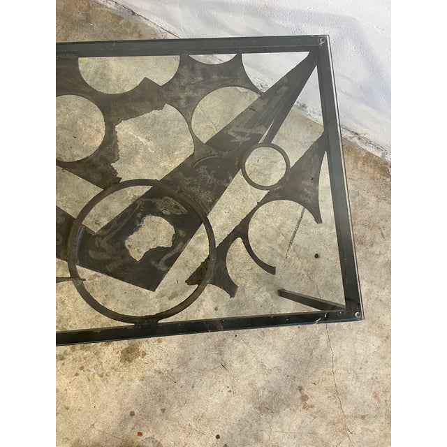 Black Mid Century Brutalist Coffee or Console Table For Sale - Image 8 of 14