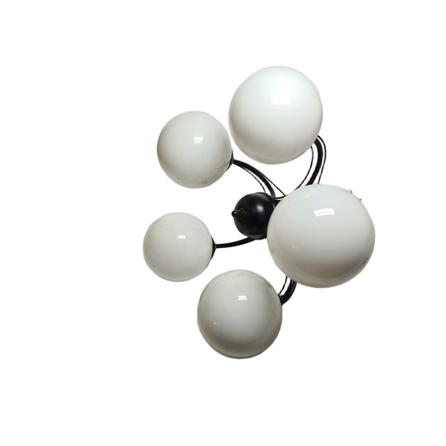 Metal Vintage Art Nouveau Chandelier, Poland, 1970s For Sale - Image 7 of 15