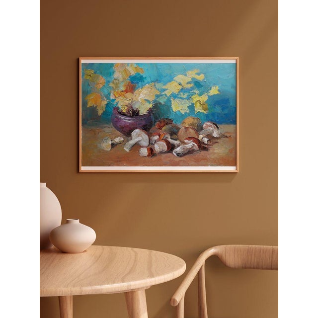 * TITLE: ""Mushroom time"" * ARTISTS: Serdyuk Boris Petrovich * SIZE: 40x60 cm/'15.74x23.62 inches' * MEDIUM: oil, canvas...