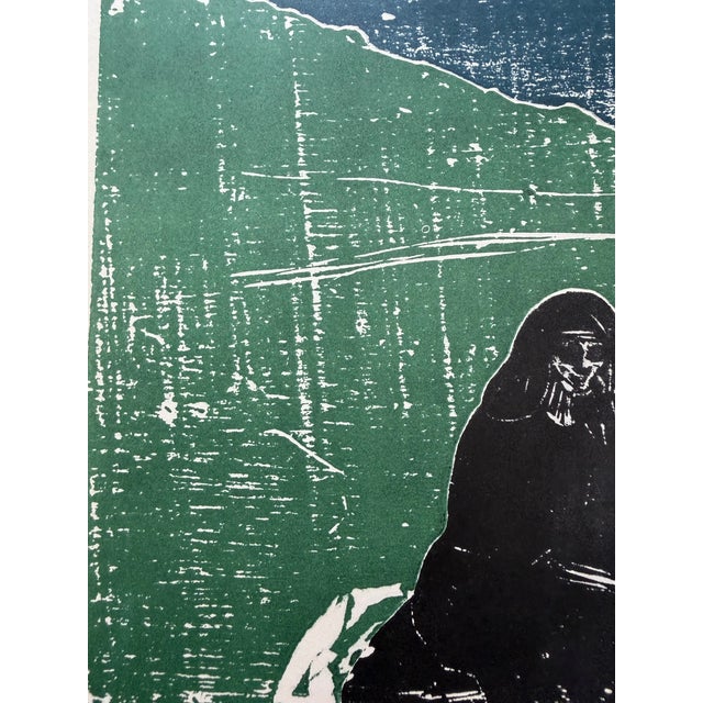Edvard Munch (1863–1944), Two Women on the Shore” Exhibition Poster (1969, Lacma),mourlot Studio Lithograph, Printed in France For Sale - Image 9 of 11