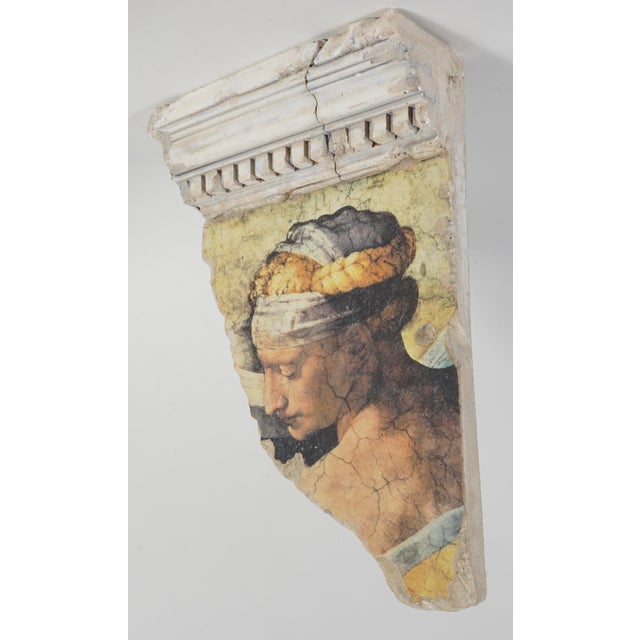 Figurative Concrete "Stone" Plaques Michelangelo Sistine Chapel Wall Art For Sale - Image 3 of 4